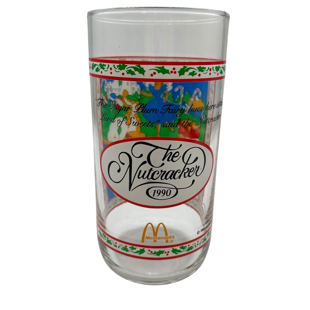 Vintage 1990 McDonalds The Nutcracker Sugar Plum Fairy Glass Tumbler Holiday